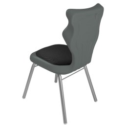 Ergonomiczne krzesło szkolne Classic Soft rozmiar 3 szary - dobre krzesło stacjonarne do biurka, ławki, szkoły, sali konferencyjnej dla dzieci i dla dorosłych 