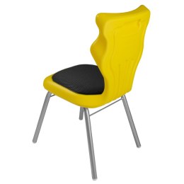 Ergonomiczne krzesło szkolne Classic Soft rozmiar 3 żółty - dobre krzesło stacjonarne do biurka, ławki, szkoły, sali konferencyjnej dla dzieci i dla dorosłych 