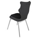 Ergonomiczne krzesło szkolne Classic Soft rozmiar 4 czarny - dobre krzesło stacjonarne do biurka, ławki, szkoły, sali konferencyjnej dla dzieci i dla dorosłych Ergonomiczne krzesło szkolne Classic Soft rozmiar 4 czarny - dobre krzesło stacjonarne do biurka, ławki, szkoły, sali konferencyjnej dla dzieci i dla dorosłych