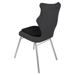 Ergonomiczne krzesło szkolne Classic Soft rozmiar 4 czarny - dobre krzesło stacjonarne do biurka, ławki, szkoły, sali konferencyjnej dla dzieci i dla dorosłych 