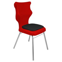 Ergonomiczne krzesło szkolne Classic Soft rozmiar 4 czerwony - dobre krzesło stacjonarne do biurka, ławki, szkoły, sali konferencyjnej dla dzieci i dla dorosłych 