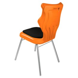 Ergonomiczne krzesło szkolne Classic Soft rozmiar 4 pomarańczowy - dobre krzesło stacjonarne do biurka, ławki, szkoły, sali konferencyjnej dla dzieci i dla dorosłych 