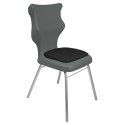 Ergonomiczne krzesło szkolne Classic Soft rozmiar 4 szary - dobre krzesło stacjonarne do biurka, ławki, szkoły, sali konferencyjnej dla dzieci i dla dorosłych Ergonomiczne krzesło szkolne Classic Soft rozmiar 4 szary - dobre krzesło stacjonarne do biurka, ławki, szkoły, sali konferencyjnej dla dzieci i dla dorosłych
