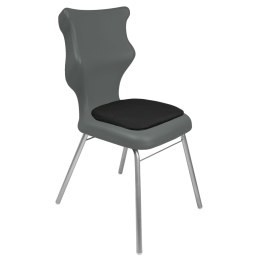 Ergonomiczne krzesło szkolne Classic Soft rozmiar 4 szary - dobre krzesło stacjonarne do biurka, ławki, szkoły, sali konferencyjnej dla dzieci i dla dorosłych 