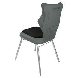 Ergonomiczne krzesło szkolne Classic Soft rozmiar 4 szary - dobre krzesło stacjonarne do biurka, ławki, szkoły, sali konferencyjnej dla dzieci i dla dorosłych 