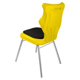 Ergonomiczne krzesło szkolne Classic Soft rozmiar 4 żółty - dobre krzesło stacjonarne do biurka, ławki, szkoły, sali konferencyjnej dla dzieci i dla dorosłych 