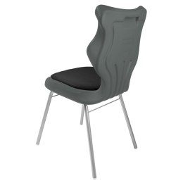 Ergonomiczne krzesło szkolne Classic Soft rozmiar 5 szary - dobre krzesło stacjonarne do biurka, ławki, szkoły, sali konferencyjnej dla dzieci i dla dorosłych 