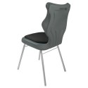 Ergonomiczne krzesło szkolne Classic Soft rozmiar 6 szary - dobre krzesło stacjonarne do biurka, ławki, szkoły, sali konferencyjnej dla dzieci i dla dorosłych Ergonomiczne krzesło szkolne Classic Soft rozmiar 6 szary - dobre krzesło stacjonarne do biurka, ławki, szkoły, sali konferencyjnej dla dzieci i dla dorosłych