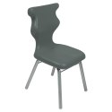 Ergonomiczne krzesło szkolne Classic rozmiar 2 szary - dobre krzesło stacjonarne do biurka, ławki, szkoły, sali konferencyjnej dla dzieci i dla dorosłych Ergonomiczne krzesło szkolne Classic rozmiar 2 szary - dobre krzesło stacjonarne do biurka, ławki, szkoły, sali konferencyjnej dla dzieci i dla dorosłych
