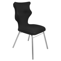 Ergonomiczne krzesło szkolne Classic rozmiar 4 czarny - dobre krzesło stacjonarne do biurka, ławki, szkoły, sali konferencyjnej dla dzieci i dla dorosłych 