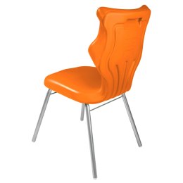 Ergonomiczne krzesło szkolne Classic rozmiar 4 pomarańczowy - dobre krzesło stacjonarne do biurka, ławki, szkoły, sali konferencyjnej dla dzieci i dla dorosłych 