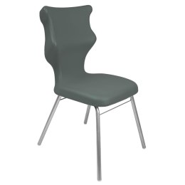 Ergonomiczne krzesło szkolne Classic rozmiar 4 szary - dobre krzesło stacjonarne do biurka, ławki, szkoły, sali konferencyjnej dla dzieci i dla dorosłych 