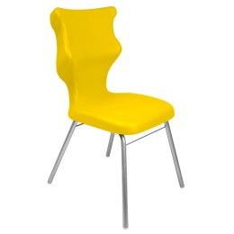 Ergonomiczne krzesło szkolne Classic rozmiar 4 żółty - dobre krzesło stacjonarne do biurka, ławki, szkoły, sali konferencyjnej dla dzieci i dla dorosłych 