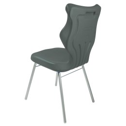 Ergonomiczne krzesło szkolne Classic rozmiar 5 szary - dobre krzesło stacjonarne do biurka, ławki, szkoły, sali konferencyjnej dla dzieci i dla dorosłych 
