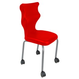 Ergonomiczne krzesło szkolne Spider Move rozmiar 3 czerwony - dobre krzesło stacjonarne do biurka, ławki, szkoły, sali konferencyjnej dla dzieci i dla dorosłych 