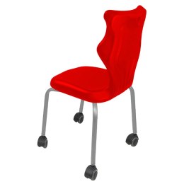 Ergonomiczne krzesło szkolne Spider Move rozmiar 3 czerwony - dobre krzesło stacjonarne do biurka, ławki, szkoły, sali konferencyjnej dla dzieci i dla dorosłych 