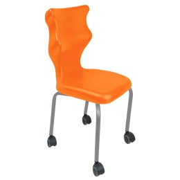 Ergonomiczne krzesło szkolne Spider Move rozmiar 3 pomarańczowy - dobre krzesło stacjonarne do biurka, ławki, szkoły, sali konferencyjnej dla dzieci i dla dorosłych 