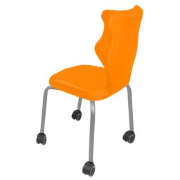 Ergonomiczne krzesło szkolne Spider Move rozmiar 3 pomarańczowy - dobre krzesło stacjonarne do biurka, ławki, szkoły, sali konferencyjnej dla dzieci i dla dorosłych 