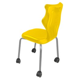 Ergonomiczne krzesło szkolne Spider Move rozmiar 3 żółty - dobre krzesło stacjonarne do biurka, ławki, szkoły, sali konferencyjnej dla dzieci i dla dorosłych 