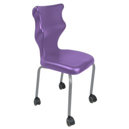 Ergonomiczne krzesło szkolne Spider Move rozmiar 4 fioletowy - dobre krzesło stacjonarne do biurka, ławki, szkoły, sali konferencyjnej dla dzieci i dla dorosłych 
