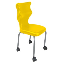 Ergonomiczne krzesło szkolne Spider Move rozmiar 5 żółty - dobre krzesło stacjonarne do biurka, ławki, szkoły, sali konferencyjnej dla dzieci i dla dorosłych 