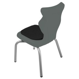 Ergonomiczne krzesło szkolne Spider Soft rozmiar 1 szary - dobre krzesło stacjonarne do biurka, ławki, szkoły, sali konferencyjnej dla dzieci i dla dorosłych 