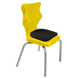 Ergonomiczne krzesło szkolne Spider Soft rozmiar 2 żółty - dobre krzesło stacjonarne do biurka, ławki, szkoły, sali konferencyjnej dla dzieci i dla dorosłych 