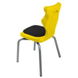 Ergonomiczne krzesło szkolne Spider Soft rozmiar 2 żółty - dobre krzesło stacjonarne do biurka, ławki, szkoły, sali konferencyjnej dla dzieci i dla dorosłych 