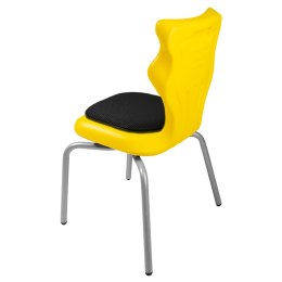 Ergonomiczne krzesło szkolne Spider Soft rozmiar 3 żółty - dobre krzesło stacjonarne do biurka, ławki, szkoły, sali konferencyjnej dla dzieci i dla dorosłych 