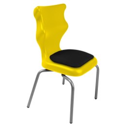 Ergonomiczne krzesło szkolne Spider Soft rozmiar 4 żółty - dobre krzesło stacjonarne do biurka, ławki, szkoły, sali konferencyjnej dla dzieci i dla dorosłych 