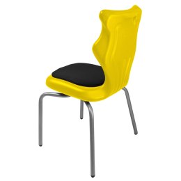 Ergonomiczne krzesło szkolne Spider Soft rozmiar 4 żółty - dobre krzesło stacjonarne do biurka, ławki, szkoły, sali konferencyjnej dla dzieci i dla dorosłych 