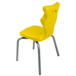 Ergonomiczne krzesło szkolne Spider rozmiar 2 żółty - dobre krzesło stacjonarne do biurka, ławki, szkoły, sali konferencyjnej dla dzieci i dla dorosłych 