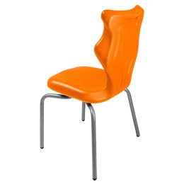 Ergonomiczne krzesło szkolne Spider rozmiar 4 pomarańczowy - dobre krzesło stacjonarne do biurka, ławki, szkoły, sali konferencyjnej dla dzieci i dla dorosłych 