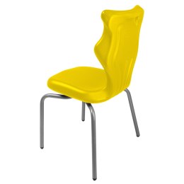 Ergonomiczne krzesło szkolne Spider rozmiar 4 żółty - dobre krzesło stacjonarne do biurka, ławki, szkoły, sali konferencyjnej dla dzieci i dla dorosłych 