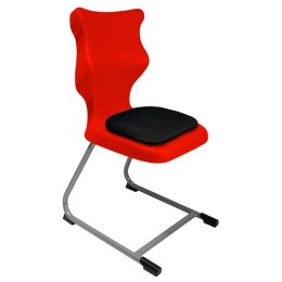 Ergonomiczne krzesło szkolne C-line Soft rozmiar 3 czerwony - dobre krzesło stacjonarne do biurka, ławki, szkoły, sali konferencyjnej dla dzieci i dla dorosłych 