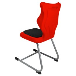 Ergonomiczne krzesło szkolne C-line Soft rozmiar 3 czerwony - dobre krzesło stacjonarne do biurka, ławki, szkoły, sali konferencyjnej dla dzieci i dla dorosłych 