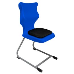 Ergonomiczne krzesło szkolne C-line Soft rozmiar 3 niebieski - dobre krzesło stacjonarne do biurka, ławki, szkoły, sali konferencyjnej dla dzieci i dla dorosłych 