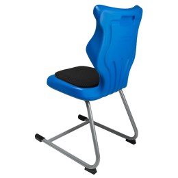 Ergonomiczne krzesło szkolne C-line Soft rozmiar 3 niebieski - dobre krzesło stacjonarne do biurka, ławki, szkoły, sali konferencyjnej dla dzieci i dla dorosłych 