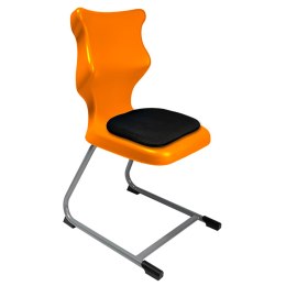 Ergonomiczne krzesło szkolne C-line Soft rozmiar 3 pomarańczowy - dobre krzesło stacjonarne do biurka, ławki, szkoły, sali konferencyjnej dla dzieci i dla dorosłych 