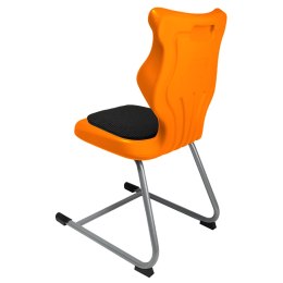 Ergonomiczne krzesło szkolne C-line Soft rozmiar 3 pomarańczowy - dobre krzesło stacjonarne do biurka, ławki, szkoły, sali konferencyjnej dla dzieci i dla dorosłych 