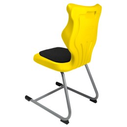 Ergonomiczne krzesło szkolne C-line Soft rozmiar 3 żółty - dobre krzesło stacjonarne do biurka, ławki, szkoły, sali konferencyjnej dla dzieci i dla dorosłych 