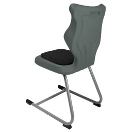 Ergonomiczne krzesło szkolne C-line Soft rozmiar 4 szary - dobre krzesło stacjonarne do biurka, ławki, szkoły, sali konferencyjnej dla dzieci i dla dorosłych 