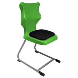 Ergonomiczne krzesło szkolne C-line Soft rozmiar 4 zielony - dobre krzesło stacjonarne do biurka, ławki, szkoły, sali konferencyjnej dla dzieci i dla dorosłych 