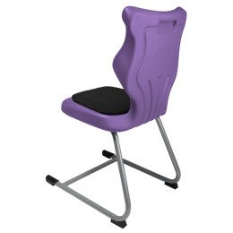 Ergonomiczne krzesło szkolne C-line Soft rozmiar 5 fioletowy - dobre krzesło stacjonarne do biurka, ławki, szkoły, sali konferencyjnej dla dzieci i dla dorosłych 
