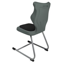 Ergonomiczne krzesło szkolne C-line Soft rozmiar 5 szary - dobre krzesło stacjonarne do biurka, ławki, szkoły, sali konferencyjnej dla dzieci i dla dorosłych 
