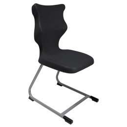 Ergonomiczne krzesło szkolne C-line rozmiar 3 czarny - dobre krzesło stacjonarne do biurka, ławki, szkoły, sali konferencyjnej dla dzieci i dla dorosłych 