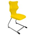 Ergonomiczne krzesło szkolne C-line rozmiar 3 żółty - dobre krzesło stacjonarne do biurka, ławki, szkoły, sali konferencyjnej dla dzieci i dla dorosłych 