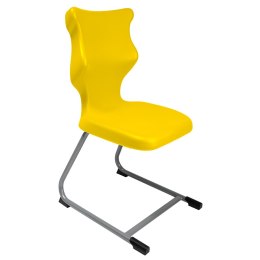 Ergonomiczne krzesło szkolne C-line rozmiar 3 żółty - dobre krzesło stacjonarne do biurka, ławki, szkoły, sali konferencyjnej dla dzieci i dla dorosłych 