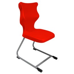 Ergonomiczne krzesło szkolne C-line rozmiar 4 czerwony - dobre krzesło stacjonarne do biurka, ławki, szkoły, sali konferencyjnej dla dzieci i dla dorosłych 