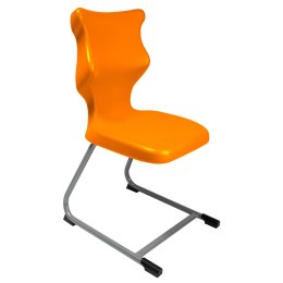 Ergonomiczne krzesło szkolne C-line rozmiar 4 pomarańczowy - dobre krzesło stacjonarne do biurka, ławki, szkoły, sali konferencyjnej dla dzieci i dla dorosłych 